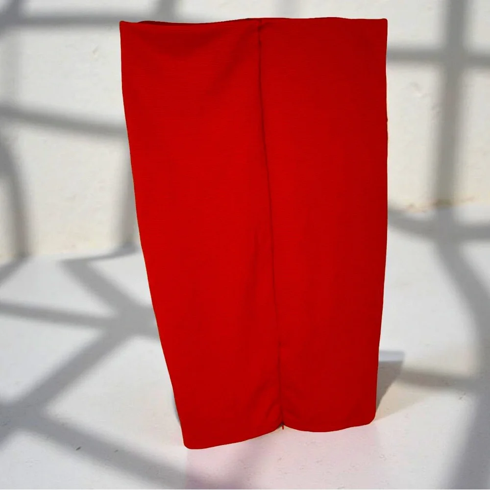 H&M Cherry Red Pencil Skirt L - Picture 2 of 5